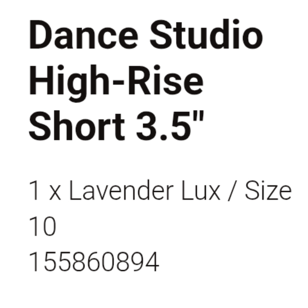 Lululemon Dance Studio High-Rise Short Lined 3.5" Lavender Lux Size 10 NWT - Picture 10 of 10